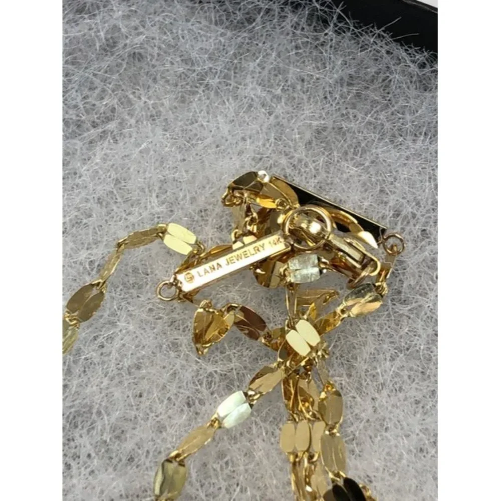 LANA Jewelry Mega Gloss Blake 14k Yellow Gold Lariat Necklace - Picture 7 of 9